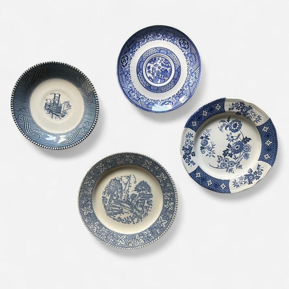 Blue and White Display Dishes Set